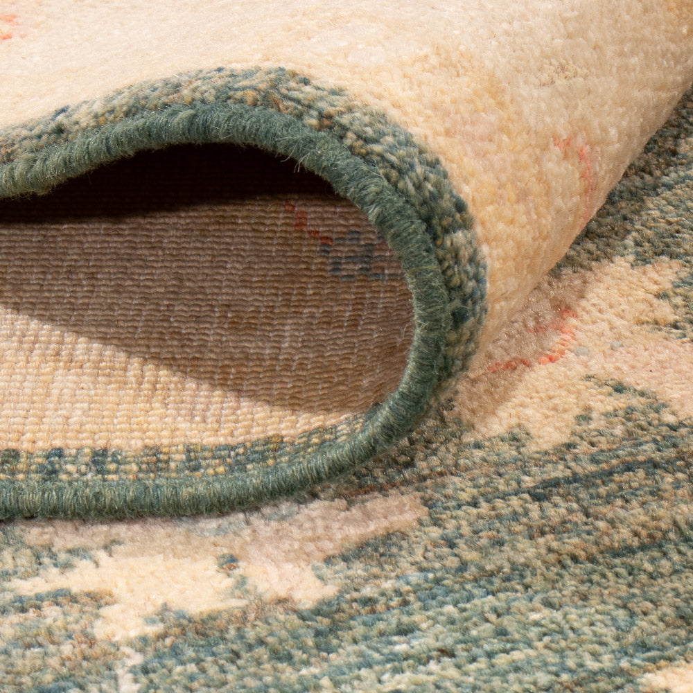 Ziegler Teppich - 201 x 150 cm - minzgrün