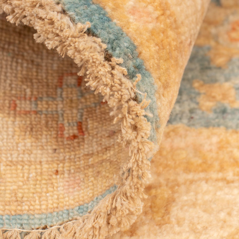 Ziegler Teppich rund  - 96 x 99 cm - blau