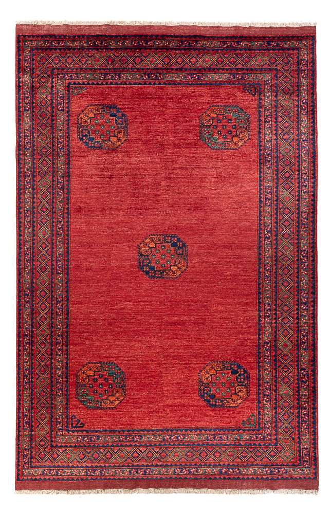 Afghan Teppich - Kunduz - 302 x 203 cm - rot