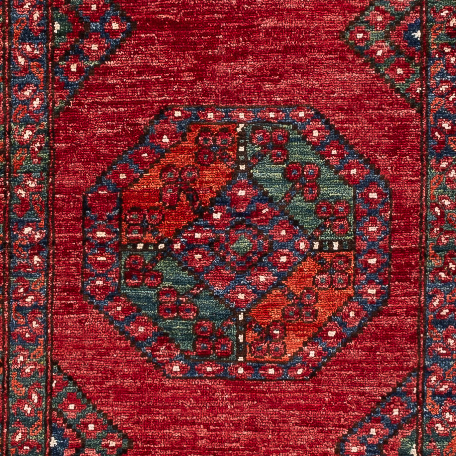 Läufer Afghan - Kunduz - 291 x 87 cm - rot