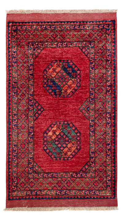 Afghan Teppich - 100 x 163 cm - rot