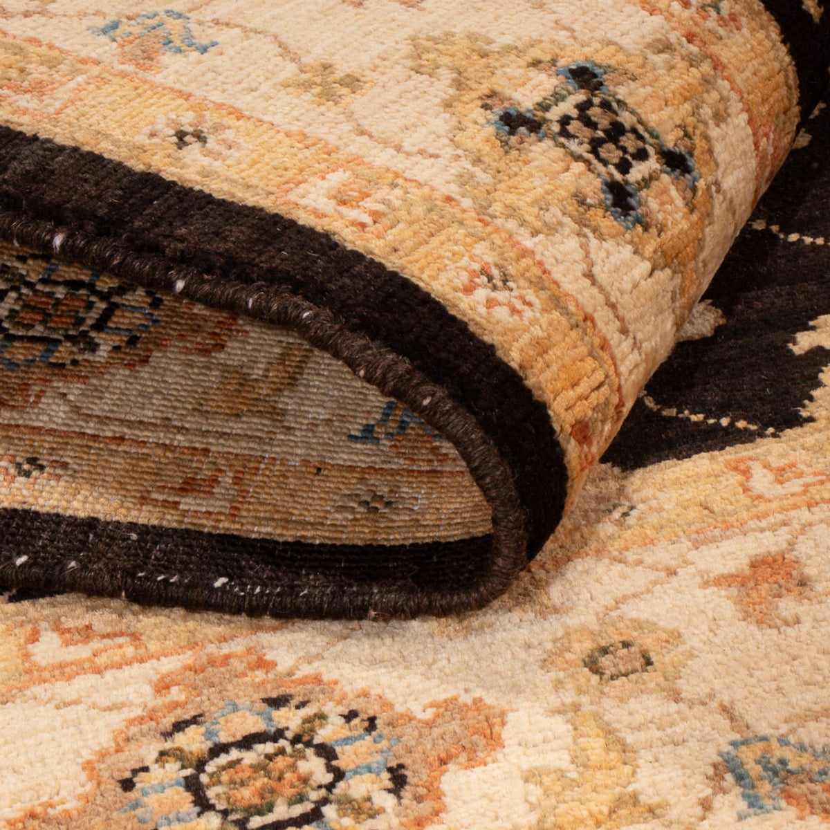 Ziegler Teppich - 146 x 105 cm - schwarz