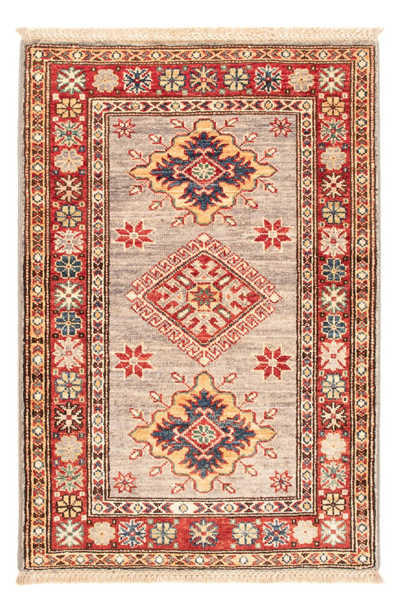 Ziegler Teppich - Kazak - Royal - 92 x 61 cm - hellgrau