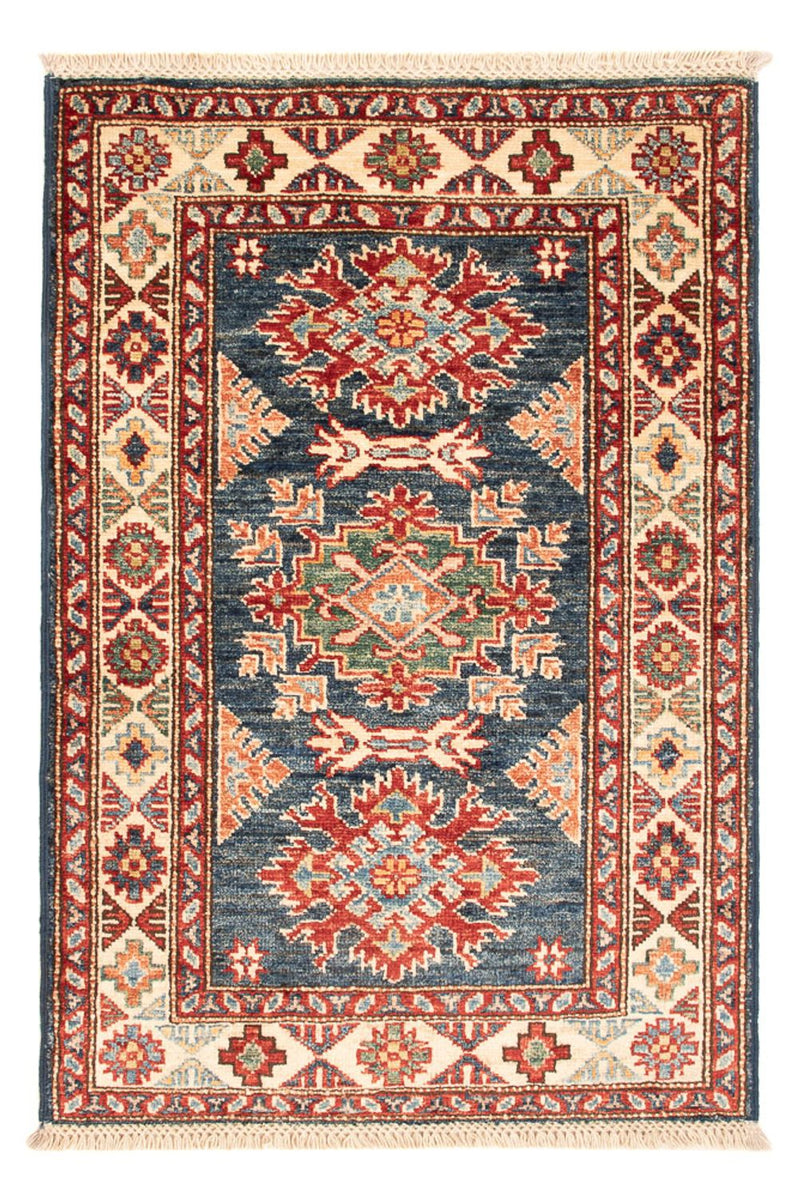 Ziegler Teppich - Kazak - Royal - 90 x 60 cm - petrolblau