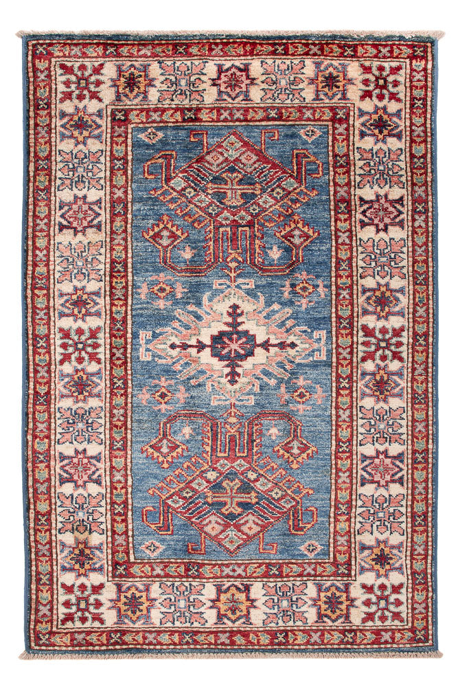 Ziegler Teppich - Kazak - Royal - 125 x 82 cm - blau