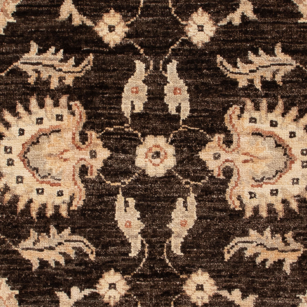 Ziegler Teppich - 119 x 76 cm - schwarz