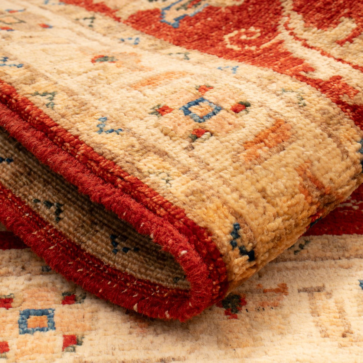 Ziegler Teppich - 86 x 59 cm - bordeauxrot