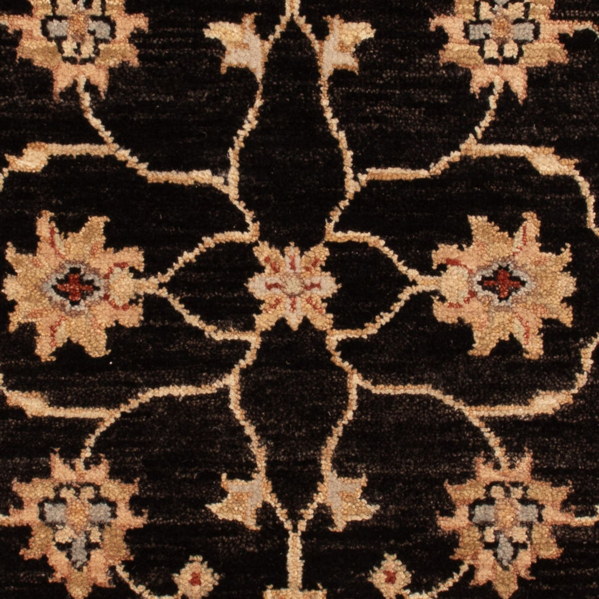 Ziegler Teppich - 90 x 60 cm - schwarz