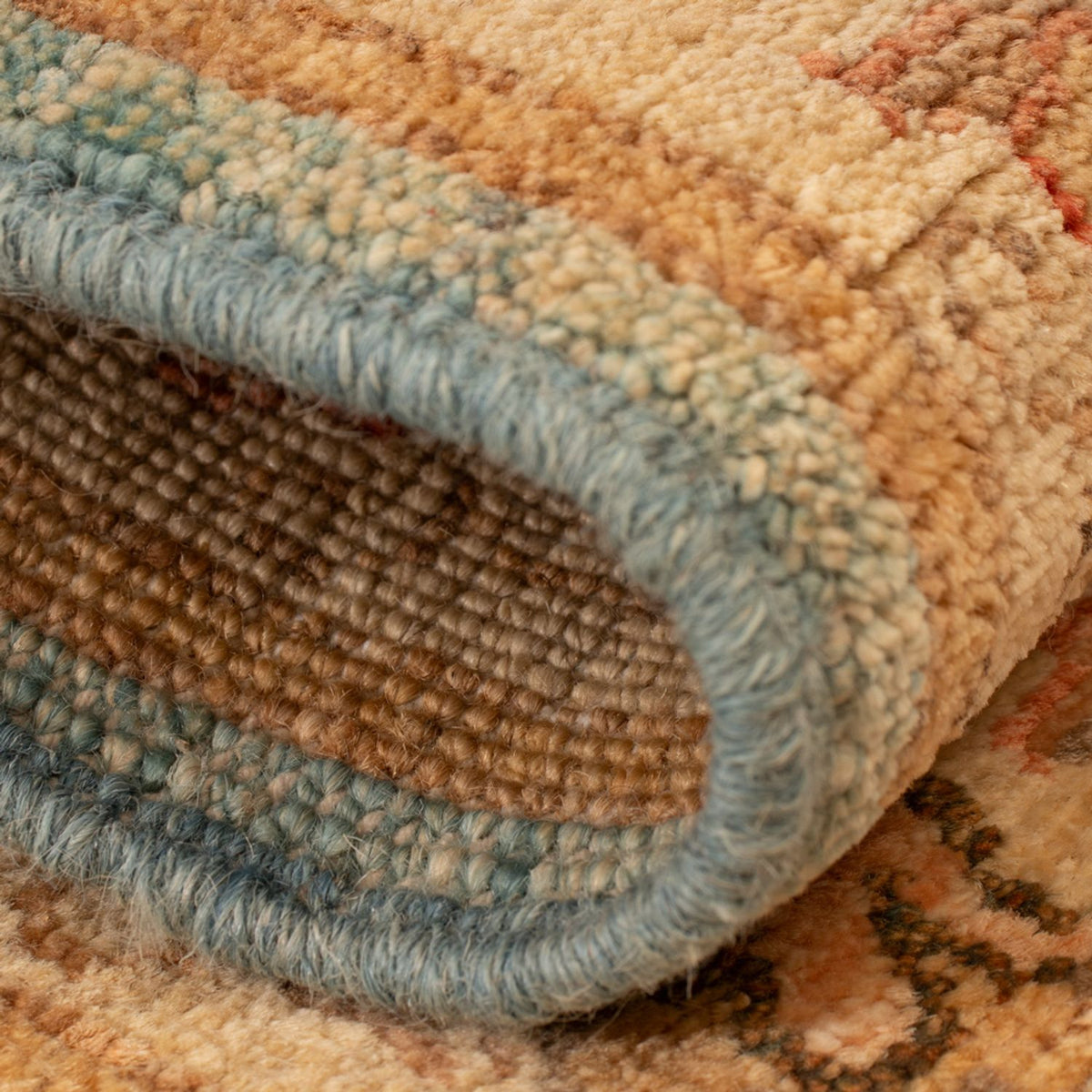 Ziegler Teppich - 74 x 53 cm - hellblau