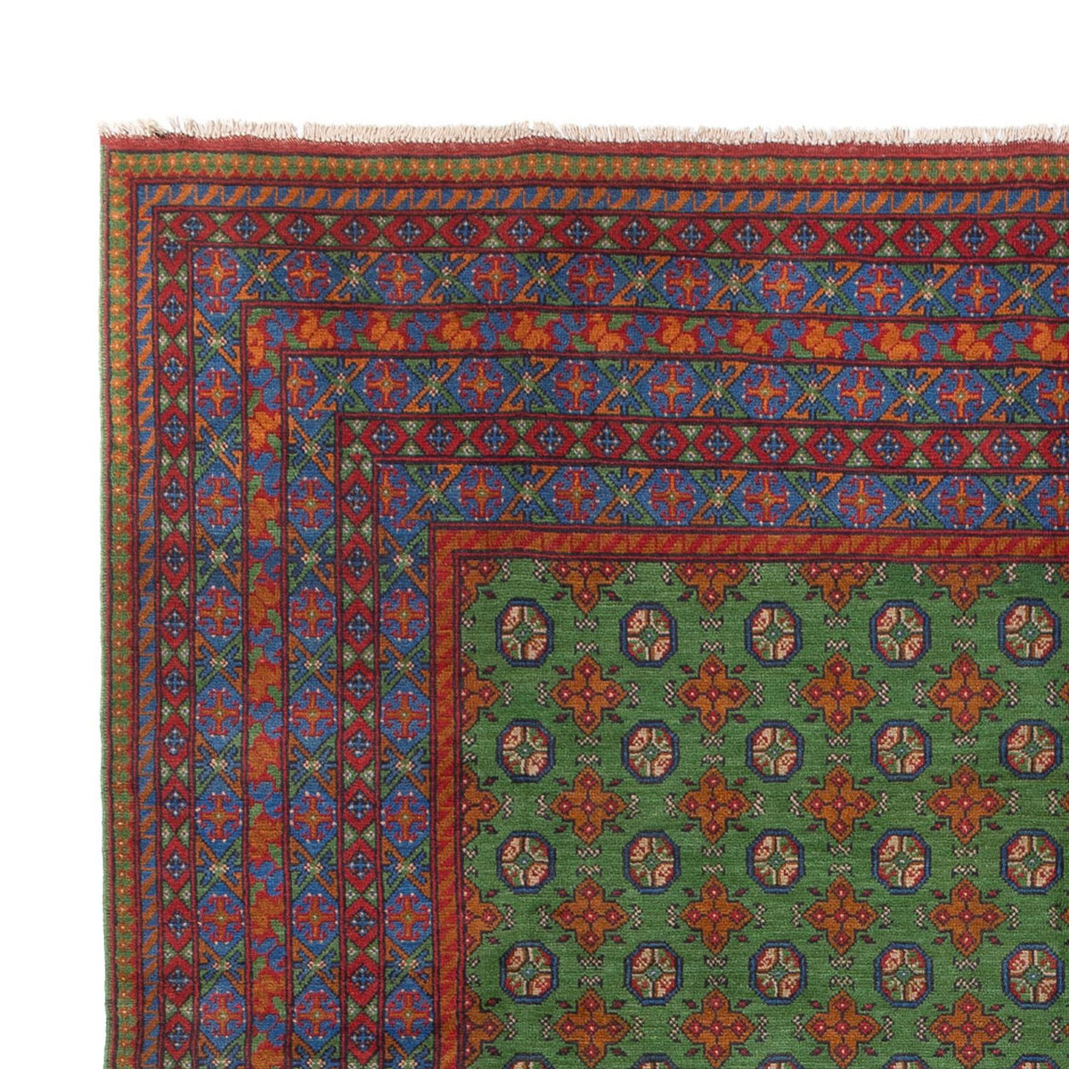 Afghan Teppich - Filpa - 390 x 297 cm - grün