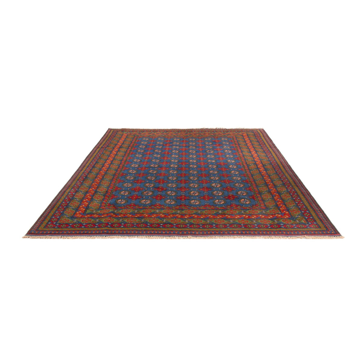 Afghan Teppich - Filpa - 296 x 203 cm - blau