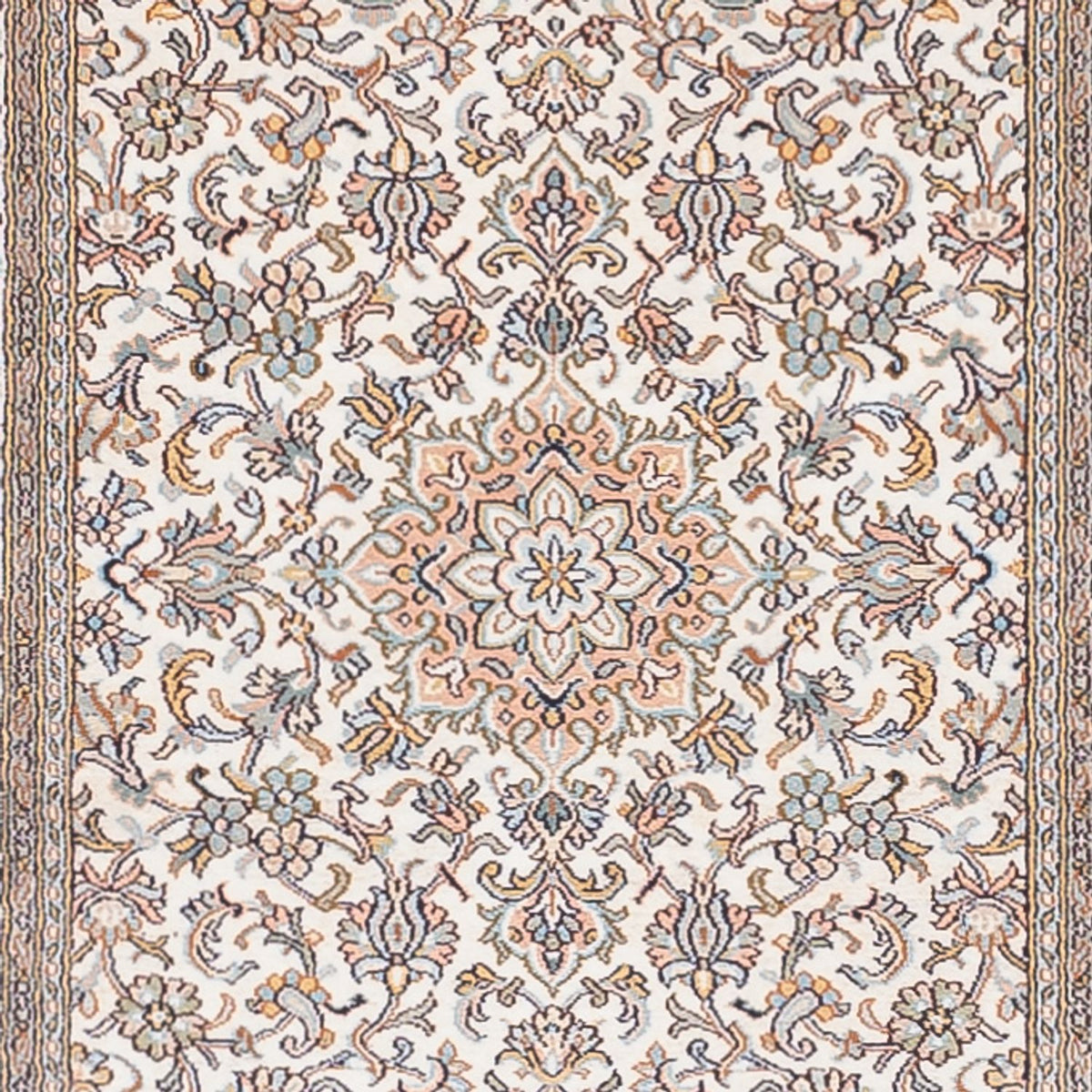 Läufer Seiden - Kaschmir Seide - 480 x 79 cm - creme