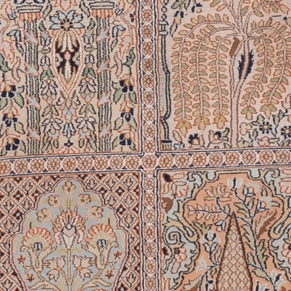 Läufer Seiden - Kaschmir Seide - 259 x 79 cm - beige