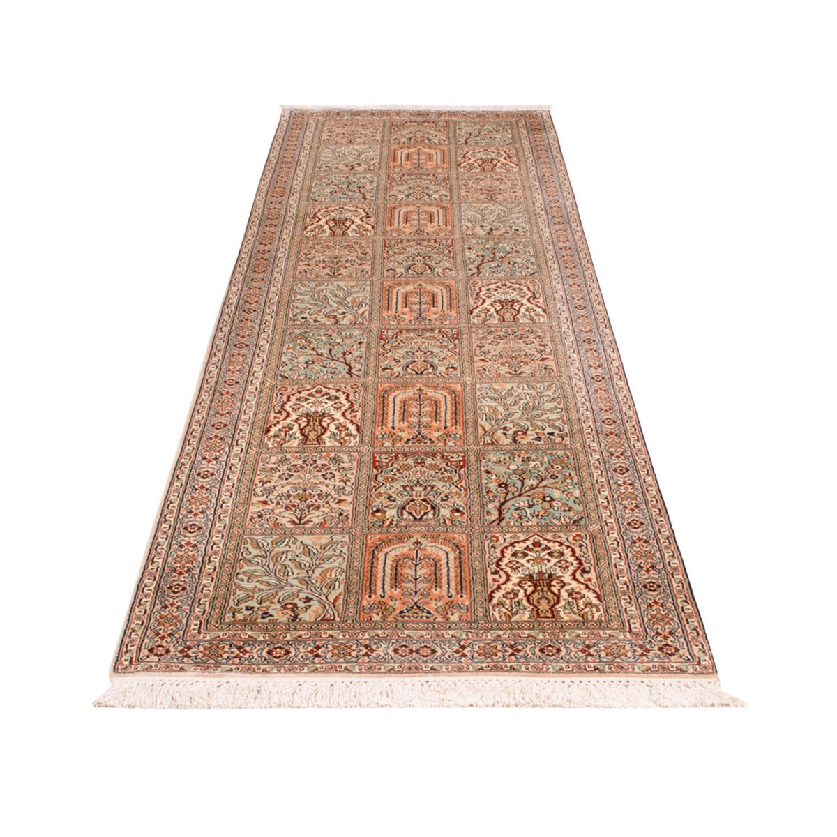 Läufer Seiden - Kaschmir Seide - 303 x 81 cm - dunkelbeige