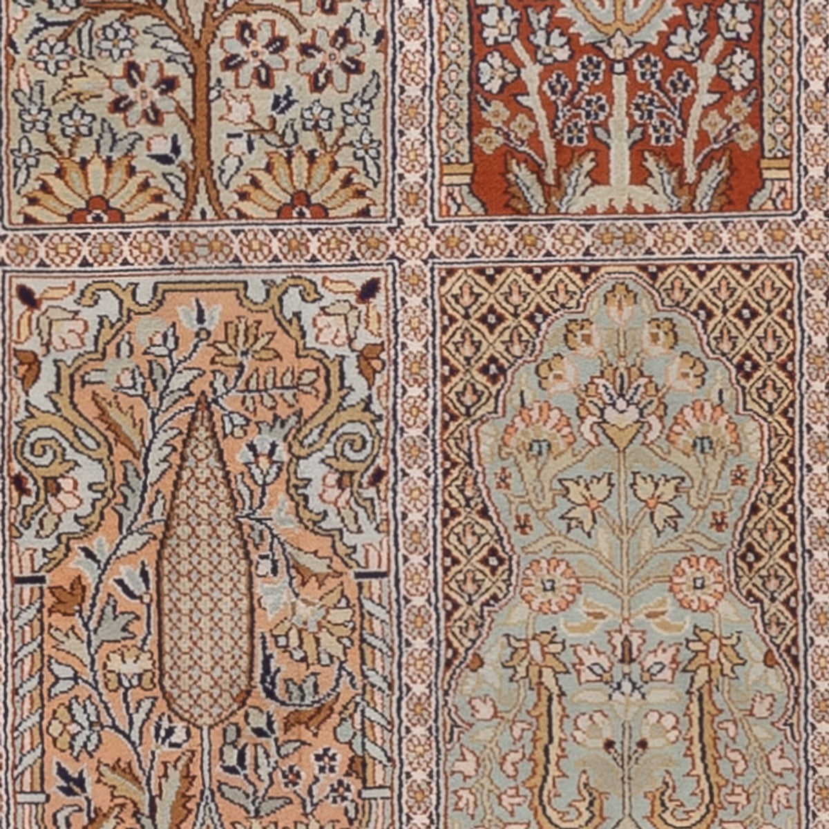Läufer Seiden - Kaschmir Seide - 296 x 78 cm - dunkelbeige