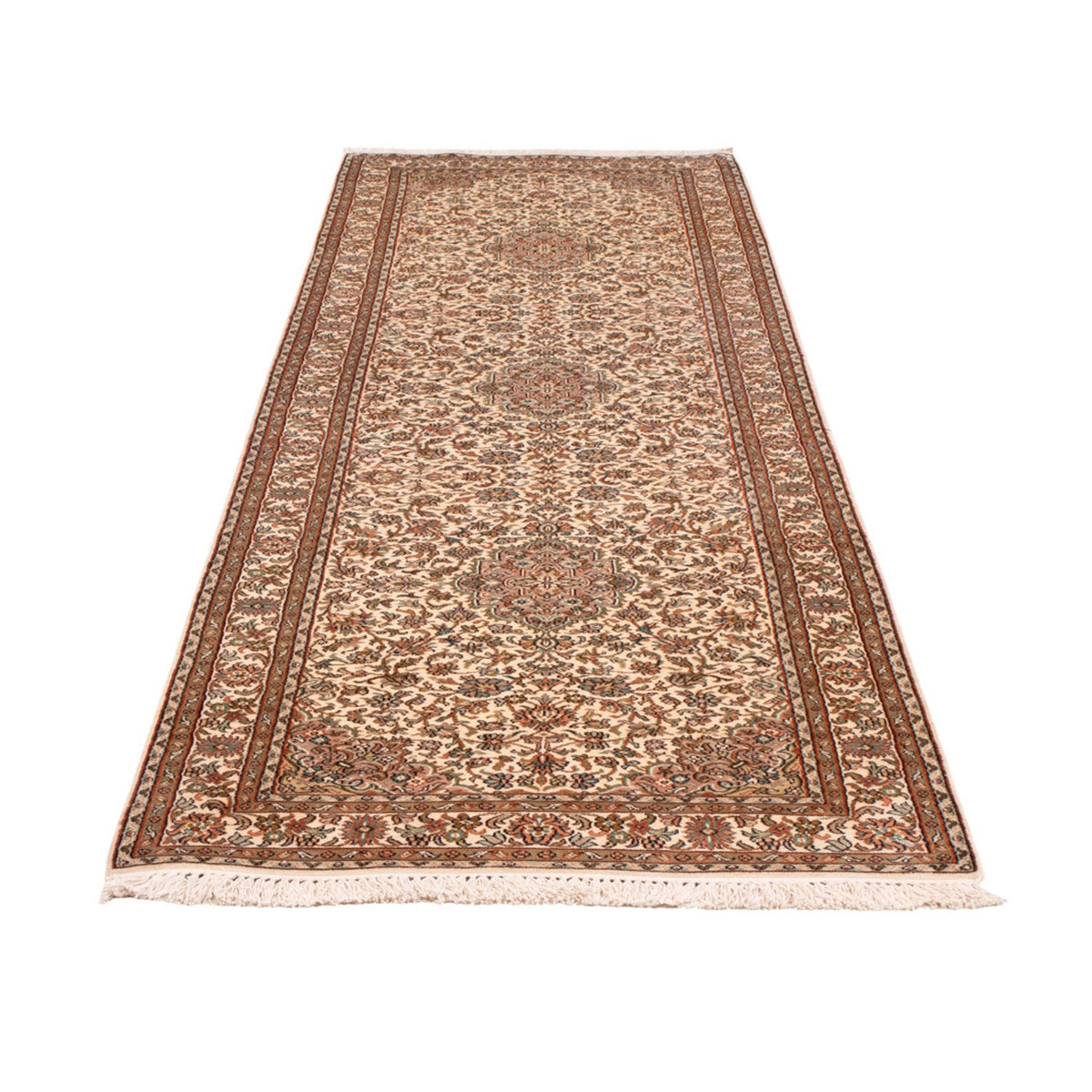 Läufer Seiden - Kaschmir Seide - 290 x 81 cm - dunkelbeige