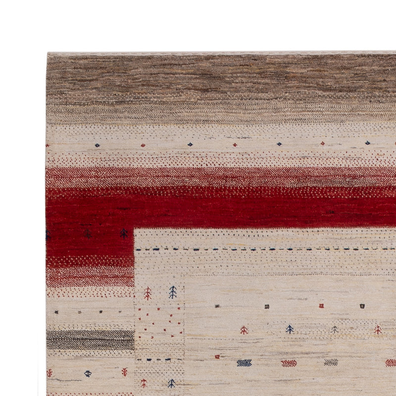 Gabbeh Teppich - Loribaft Indus - 242 x 176 cm - hellbeige