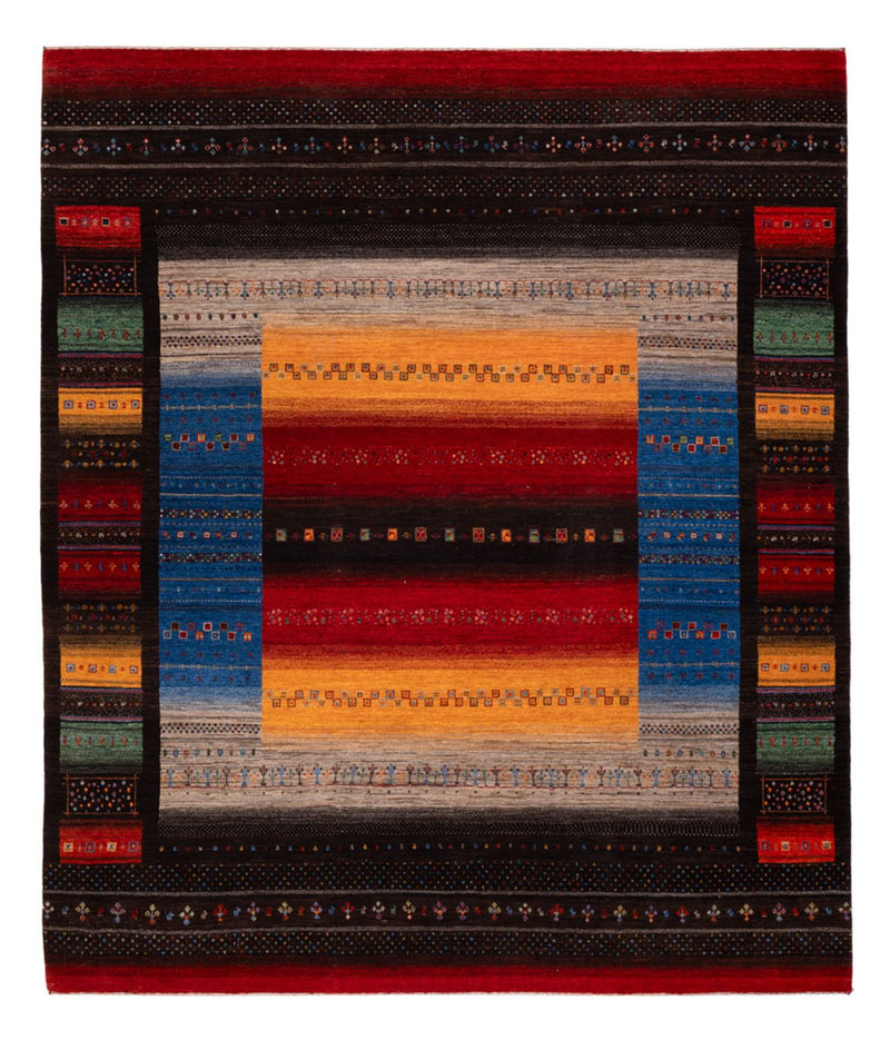 Gabbeh Teppich - Loribaft Indus - 304 x 257 cm - mehrfarbig