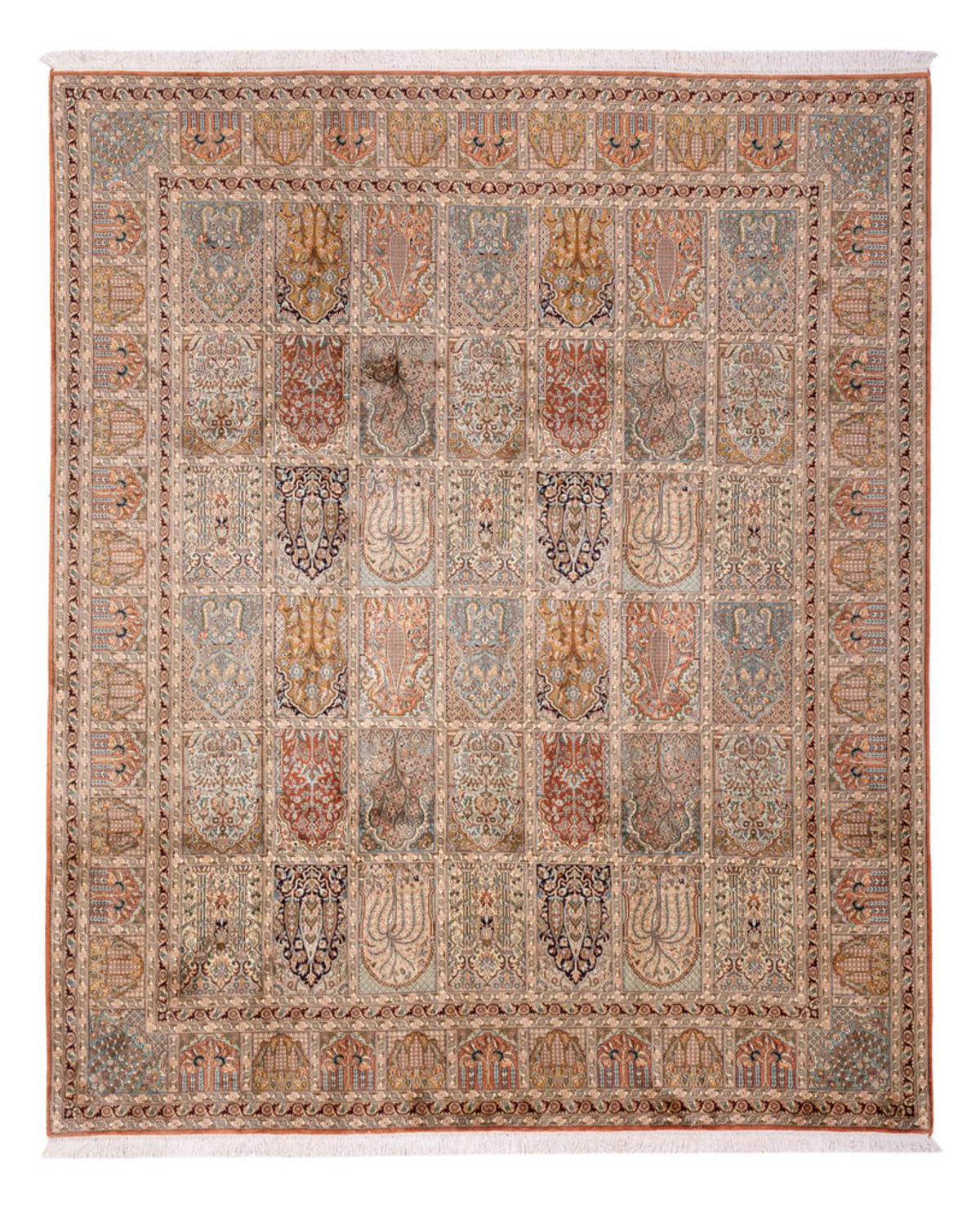Seidenteppich - Kaschmir Seide - 307 x 250 cm - mehrfarbig