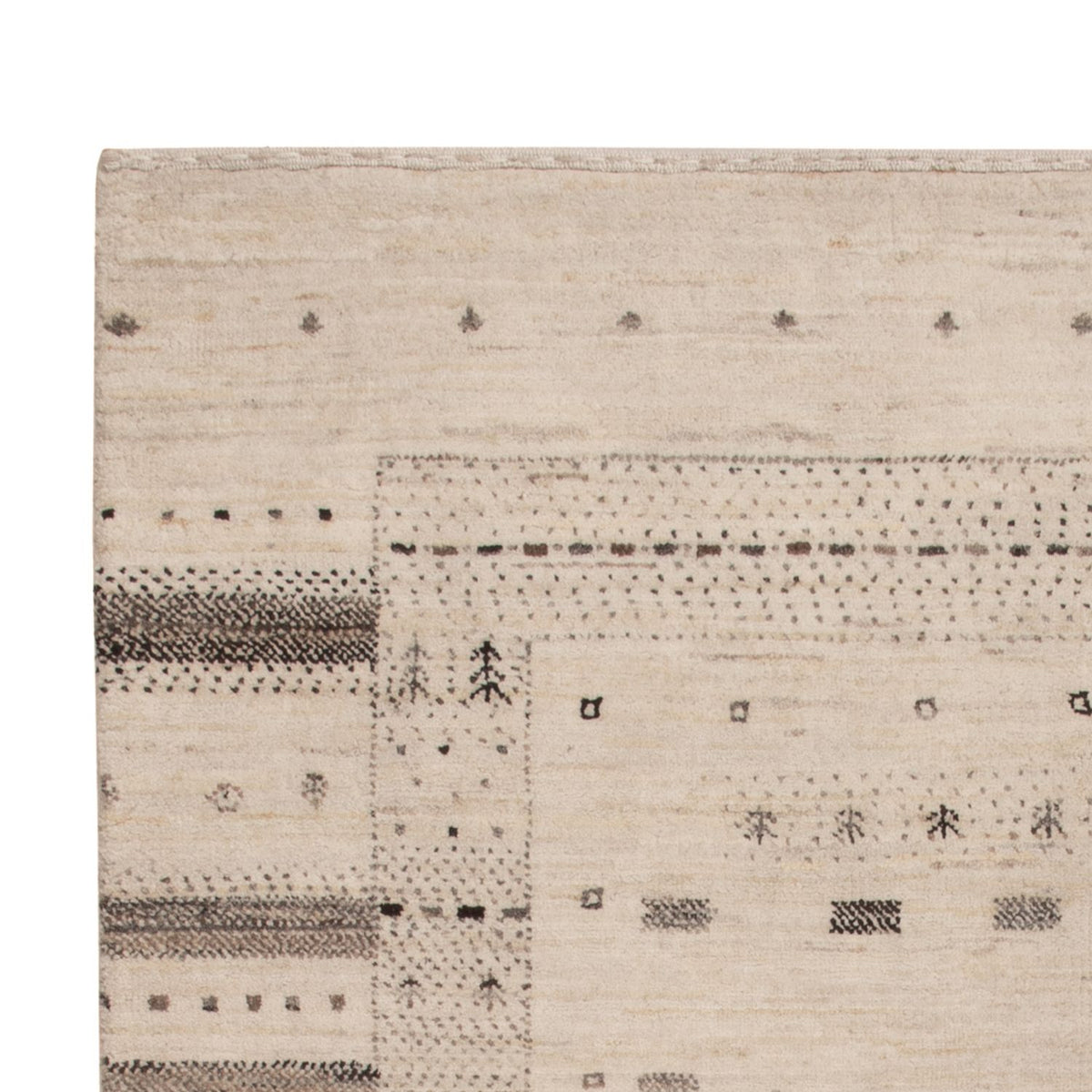 Gabbeh Teppich - Loribaft Indus - 152 x 105 cm - creme