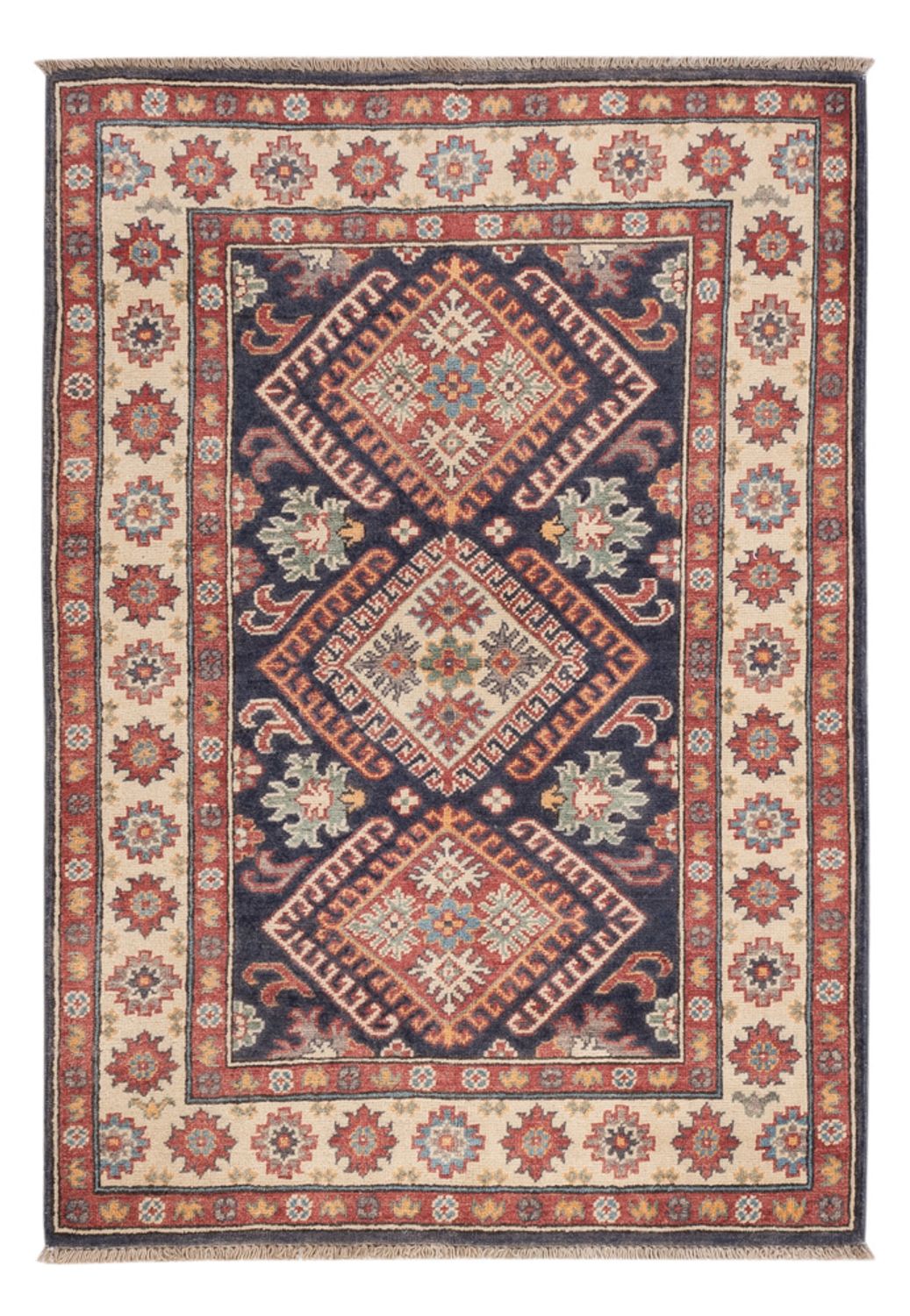 Ziegler Teppich - Kazak - 147 x 99 cm - dunkelblau