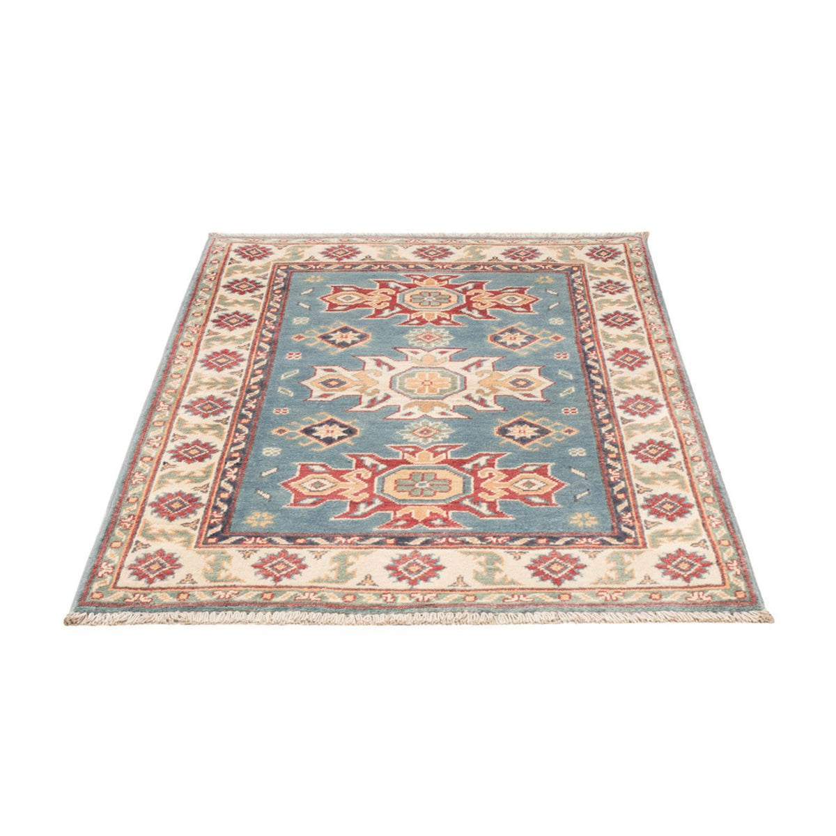 Ziegler Teppich - Kazak - 123 x 83 cm - hellblau