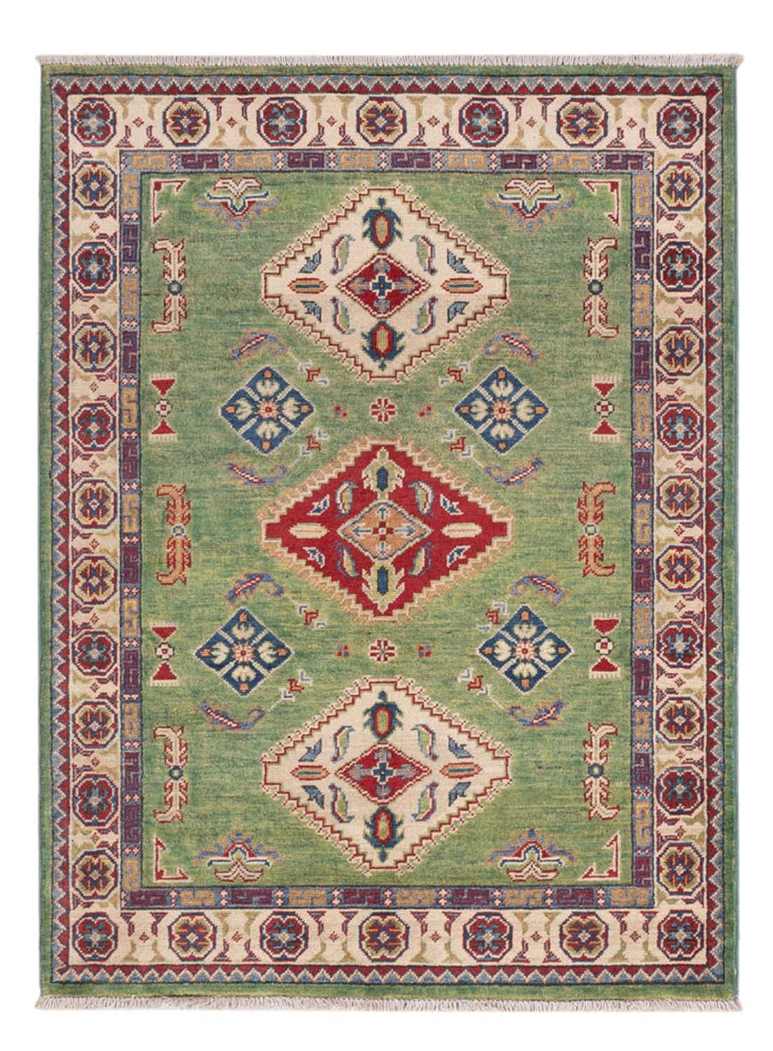 Ziegler Teppich - Kazak - 139 x 102 cm - grün
