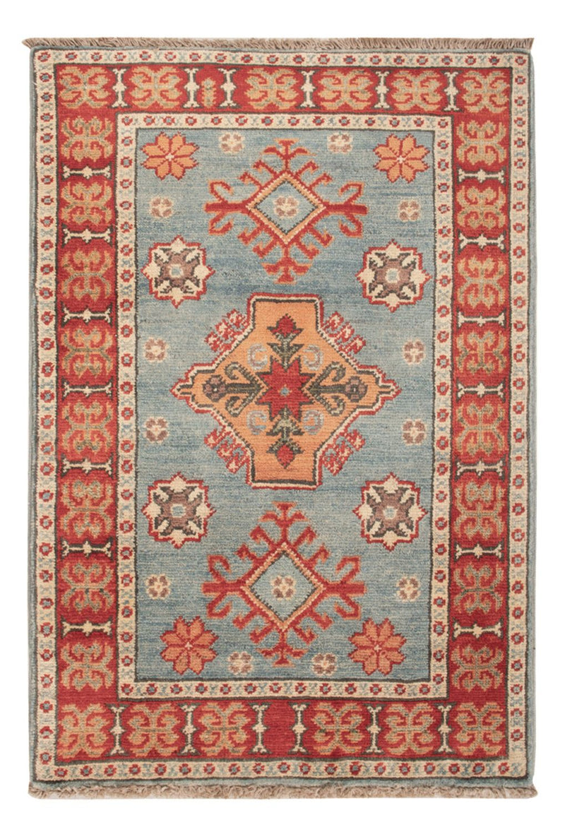 Ziegler Teppich - Kazak - 88 x 59 cm - hellblau