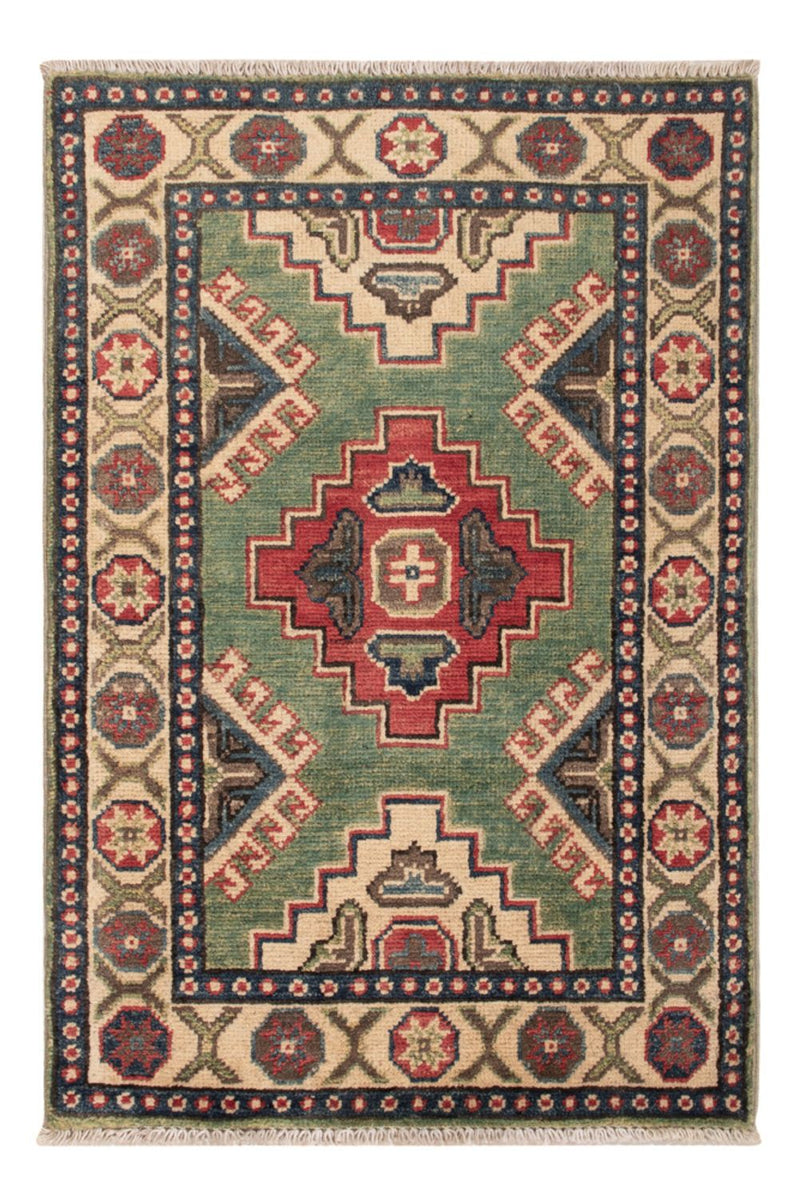 Ziegler Teppich - Kazak - 90 x 60 cm - grün