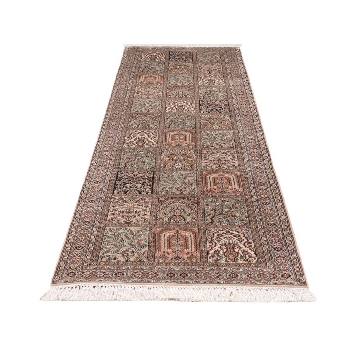 Läufer Seiden - Kaschmir Seide - 304 x 79 cm - dunkelbeige