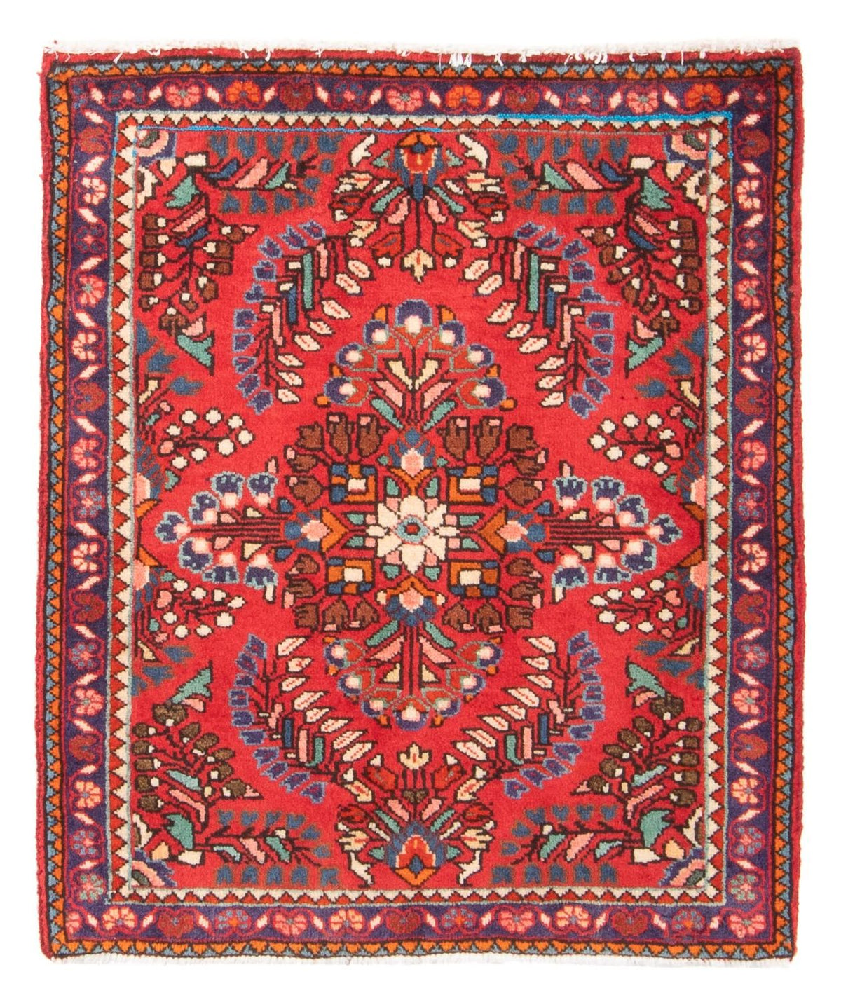 Perserteppich - Nomadic - 81 x 63 cm - rot