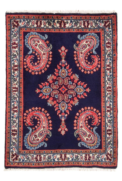 Sarough Teppich 65x100cm - Perserteppich - dunkelblau