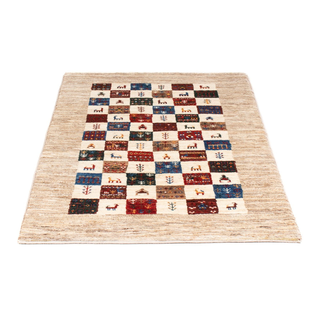 Gabbeh Teppich - Loribaft Perser - 129 x 81 cm - mehrfarbig