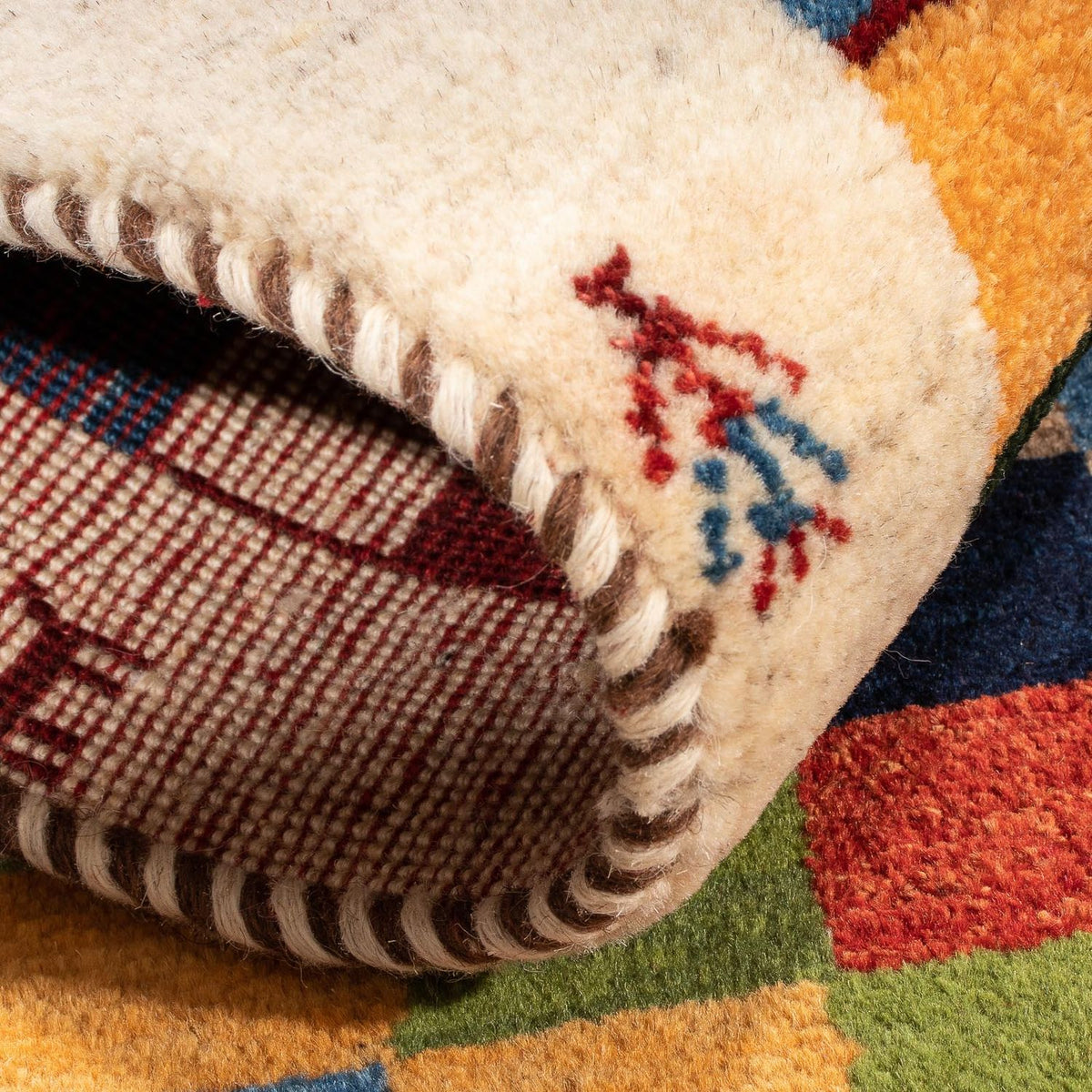 Gabbeh Teppich - Perser - 125 x 86 cm - mehrfarbig