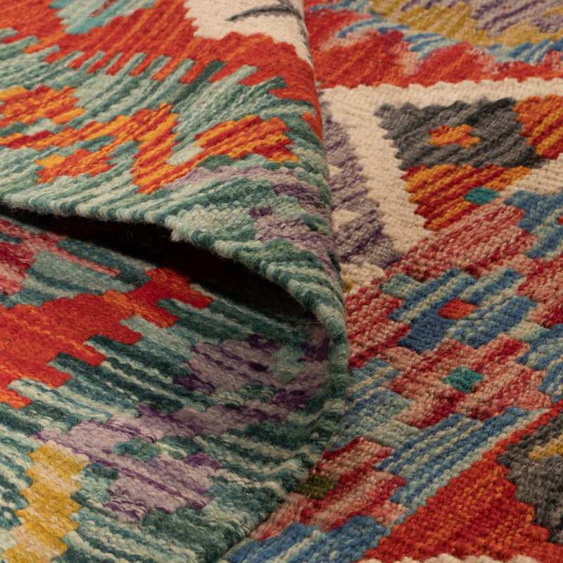 Kelim Teppich - Splash quadratisch  - 154 x 152 cm - mehrfarbig
