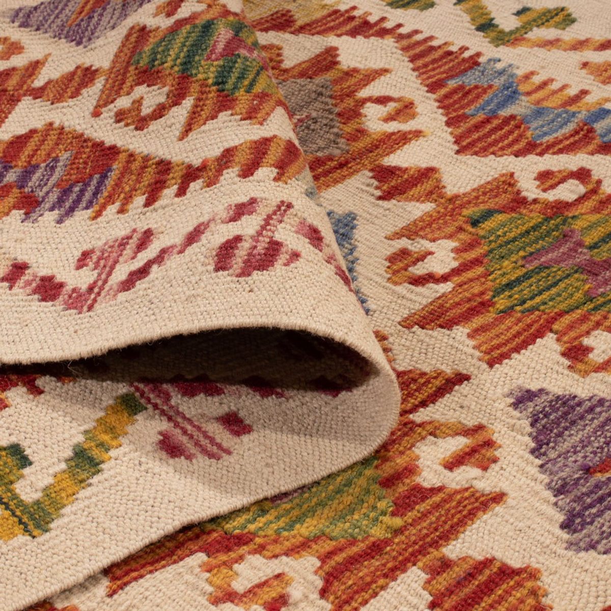 Läufer Kelim - Splash - 269 x 84 cm - mehrfarbig