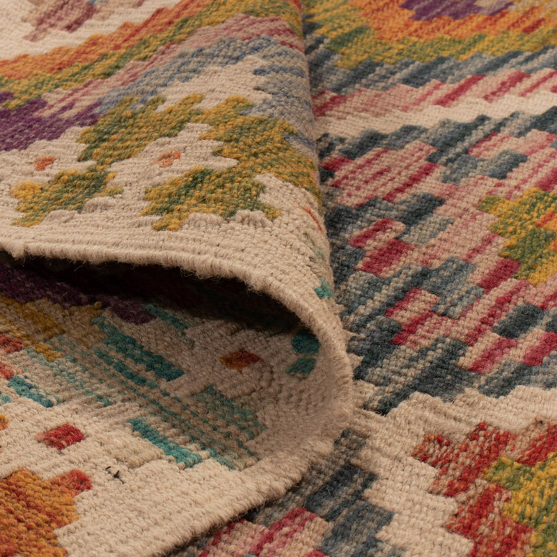 Läufer Kelim - Splash - 195 x 95 cm - mehrfarbig