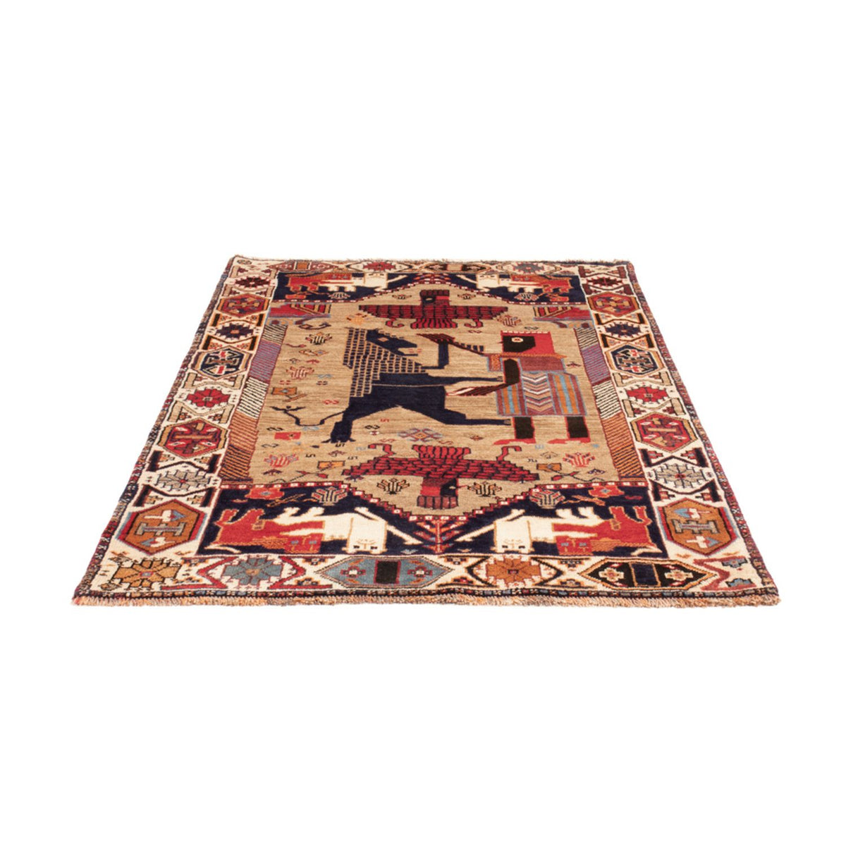 Perserteppich - Nomadic - 157 x 113 cm - mehrfarbig