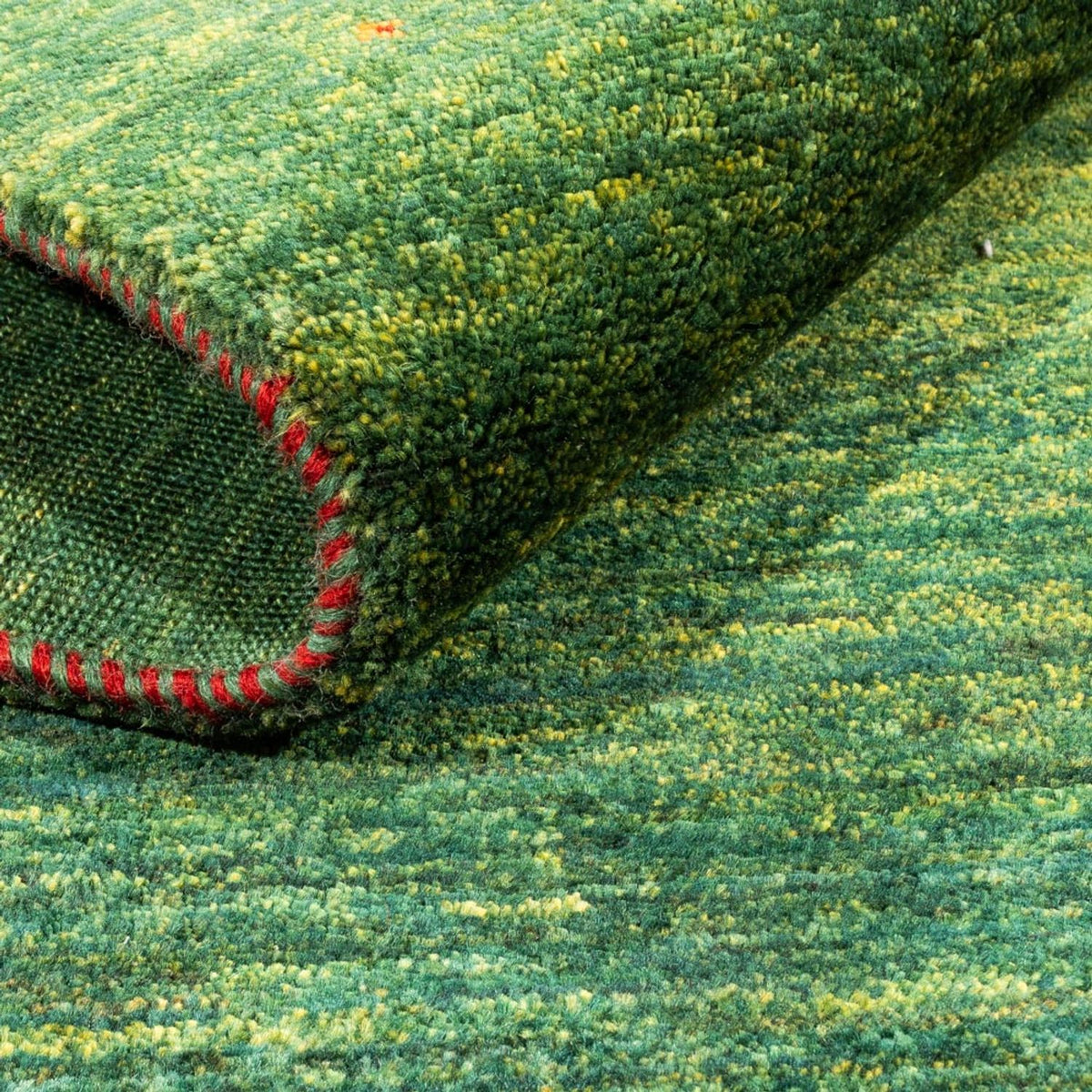 Gabbeh Teppich - Loribaft Perser - 126 x 83 cm - grün