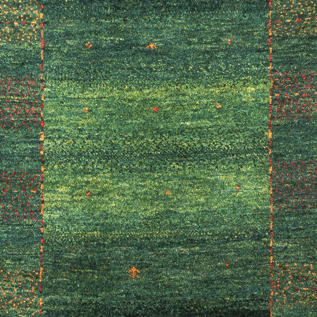 Gabbeh Teppich - Loribaft Perser - 115 x 86 cm - grün