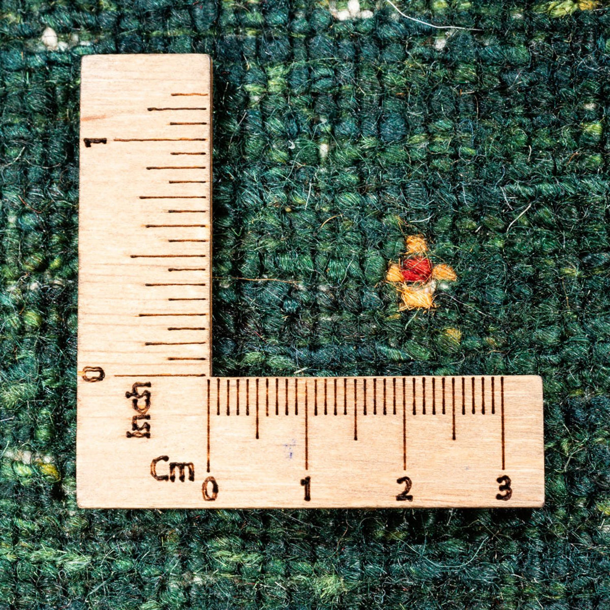 Gabbeh Teppich - Loribaft Perser - 115 x 86 cm - grün