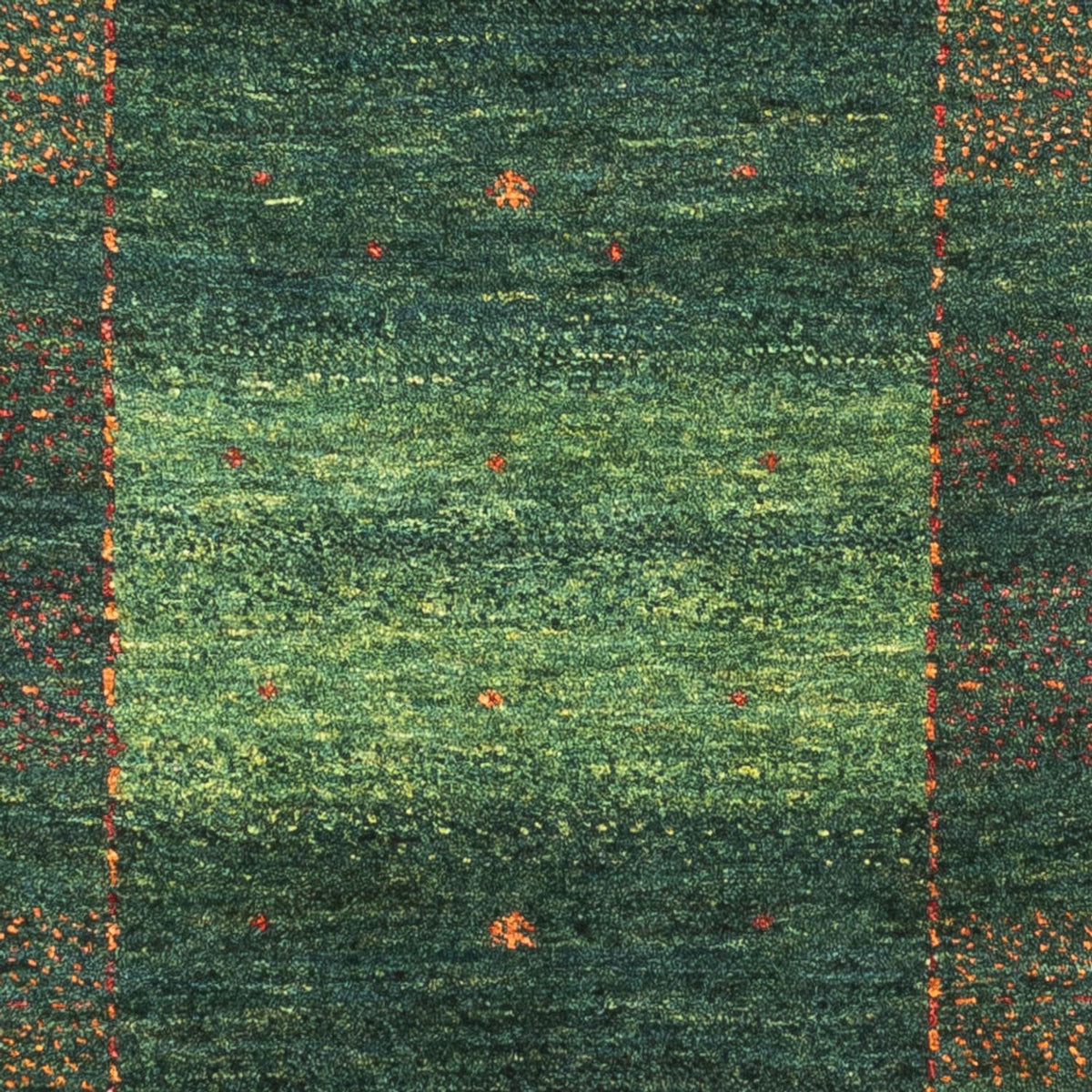 Gabbeh Teppich - Loribaft Perser - 121 x 85 cm - grün