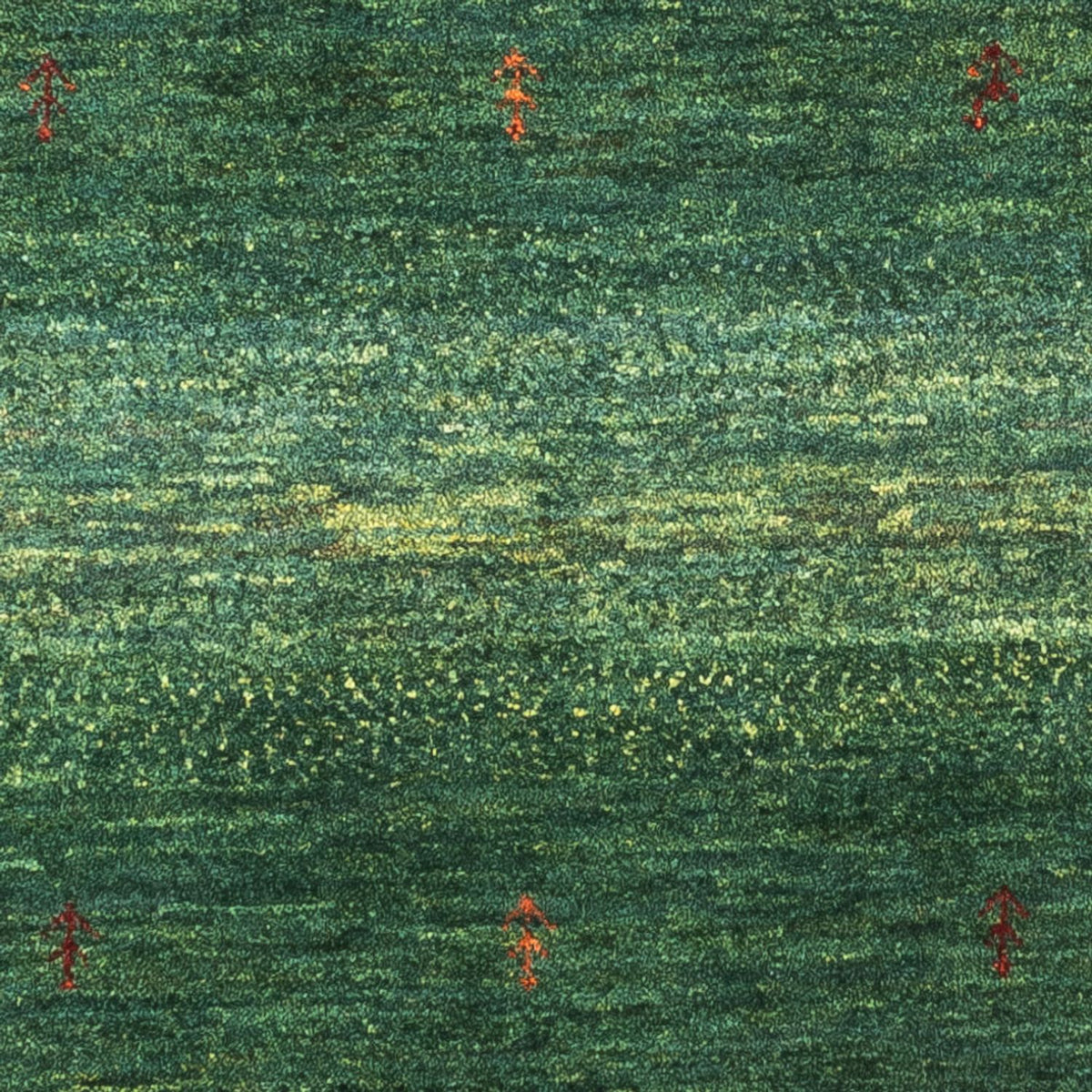 Gabbeh Teppich - Loribaft Perser - 120 x 80 cm - grün