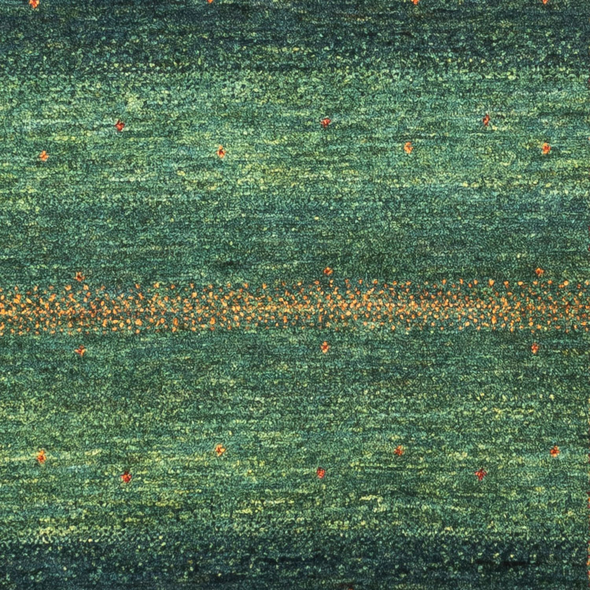 Gabbeh Teppich - Loribaft Perser - 127 x 86 cm - grün