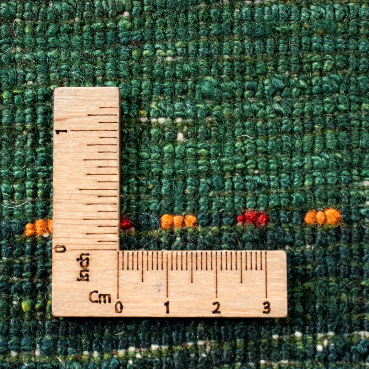 Gabbeh Teppich - Loribaft Perser - 254 x 210 cm - grün