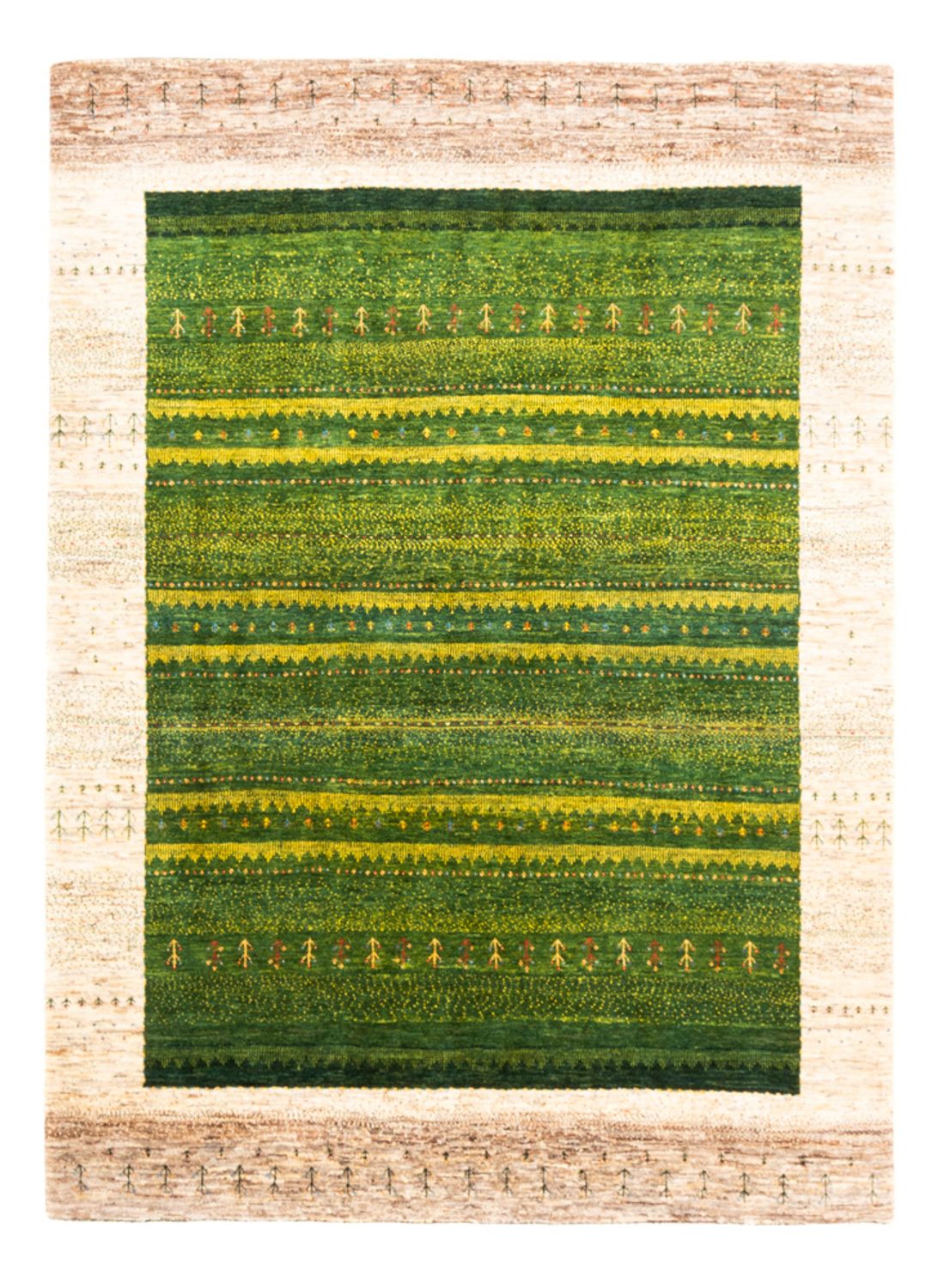 Gabbeh Teppich - Loribaft Perser - 238 x 180 cm - grün