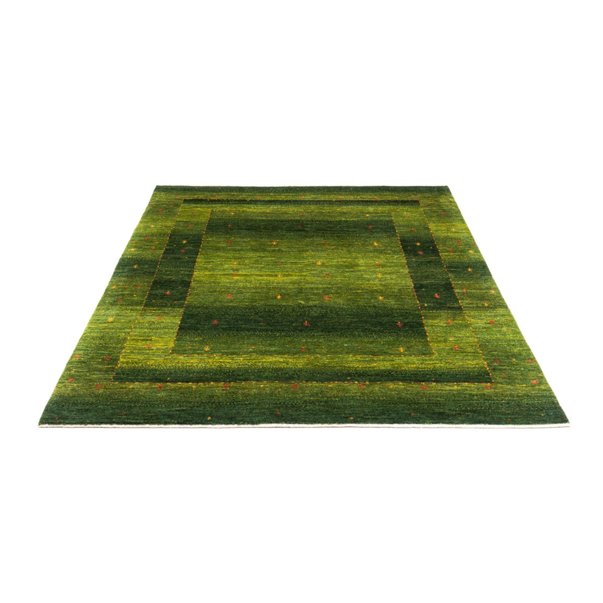 Gabbeh Teppich - Loribaft Perser - 200 x 150 cm - grün