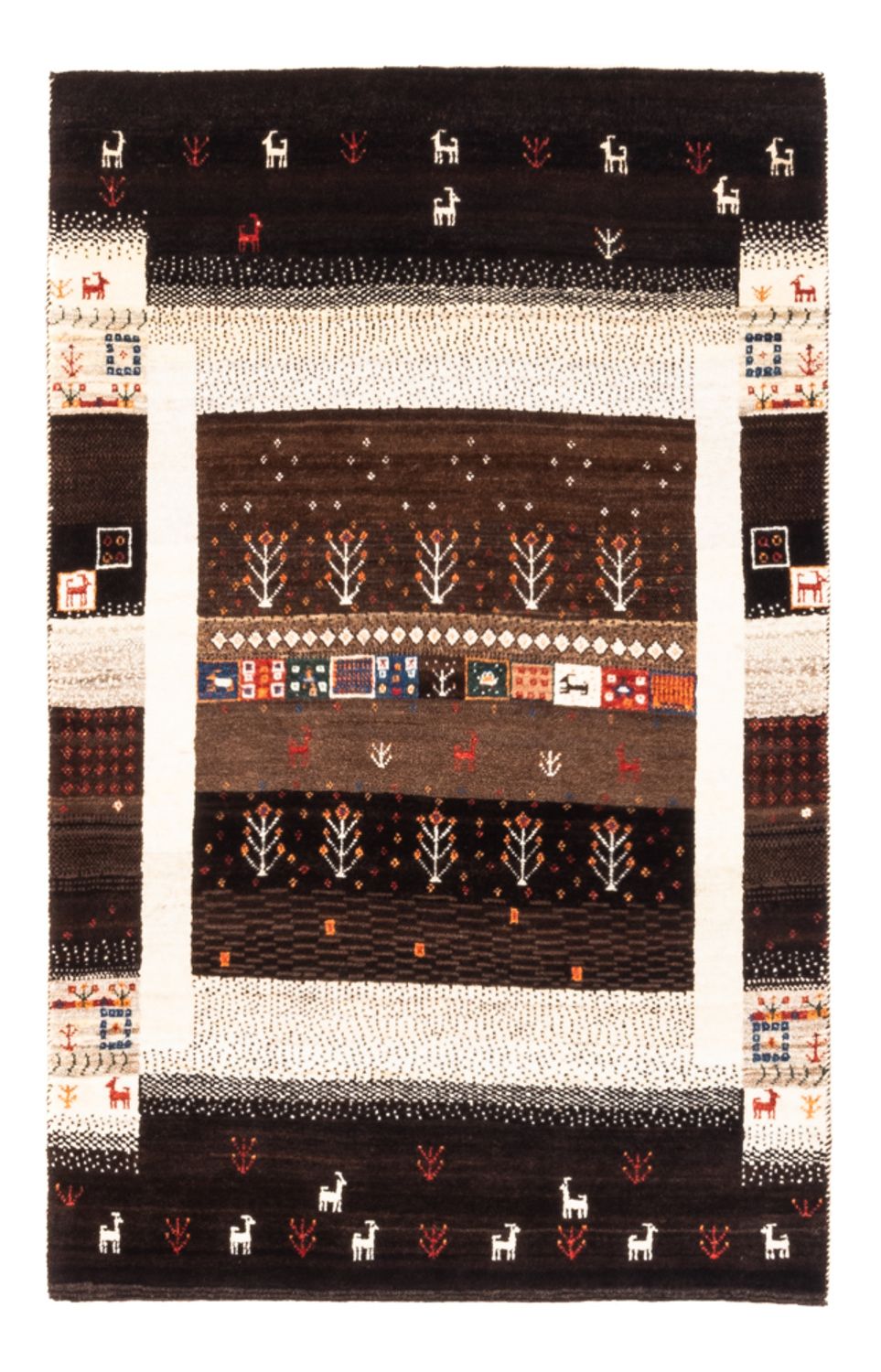 Gabbeh Teppich - Loribaft Perser - Royal - 130 x 86 cm - mehrfarbig