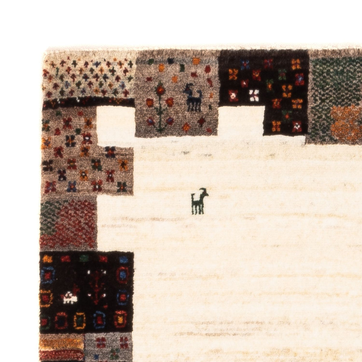 Gabbeh Teppich - Loribaft Perser - Royal - 125 x 90 cm - creme