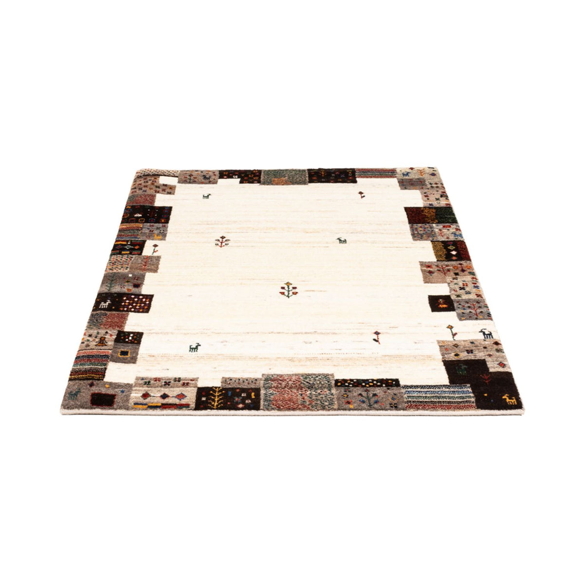 Gabbeh Teppich - Loribaft Perser - Royal - 125 x 90 cm - creme